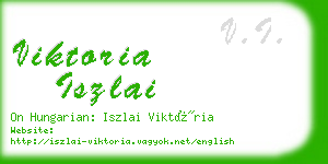 viktoria iszlai business card
